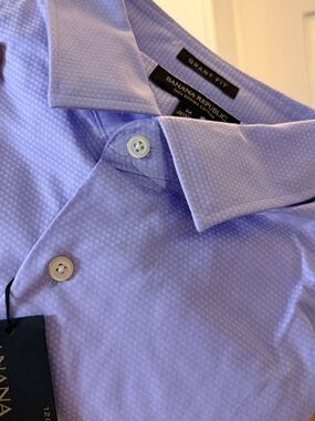 NWT Banana Republic Men's Light Purple 100% Cotton Dress Shirt